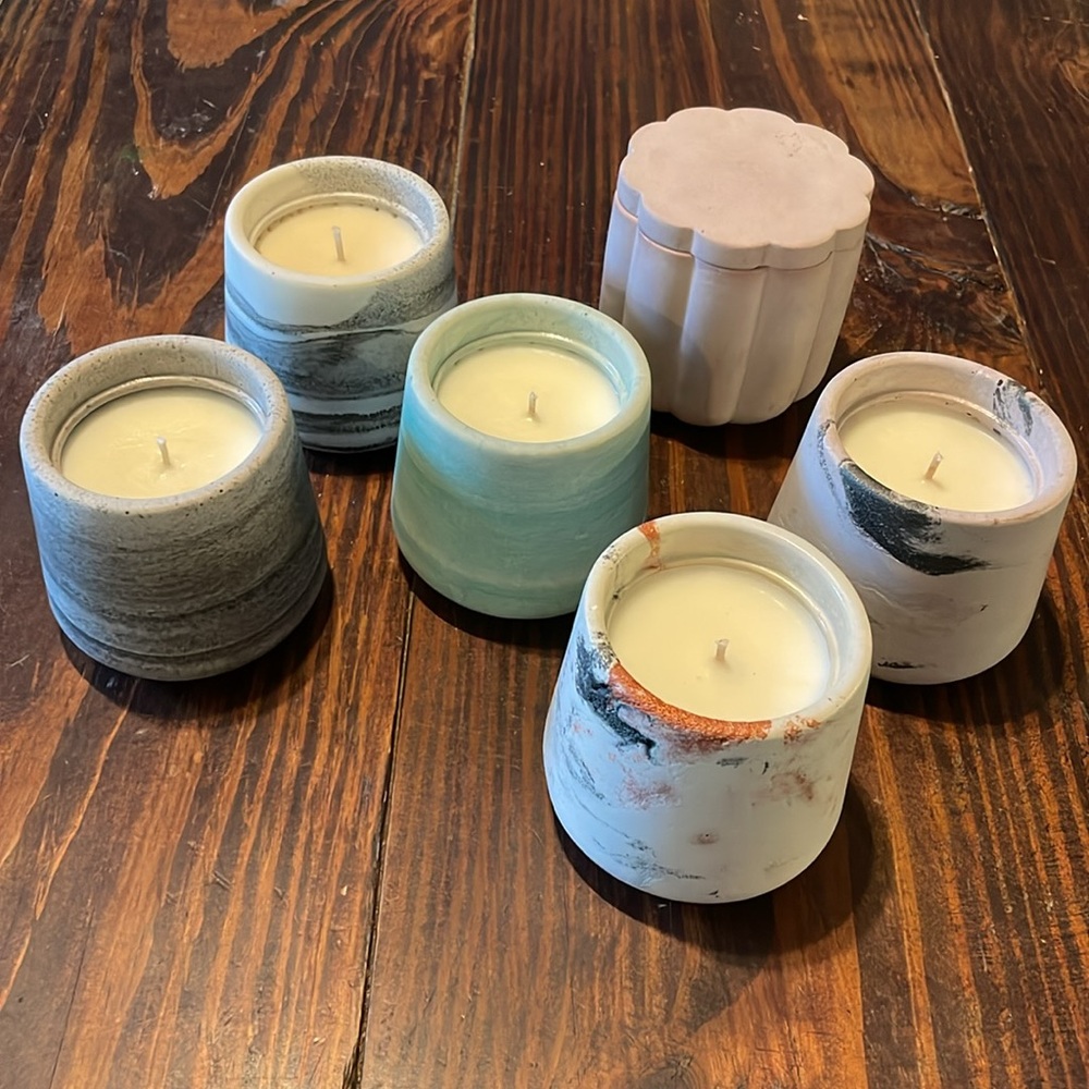 Concrete Candles Hand Crafted
